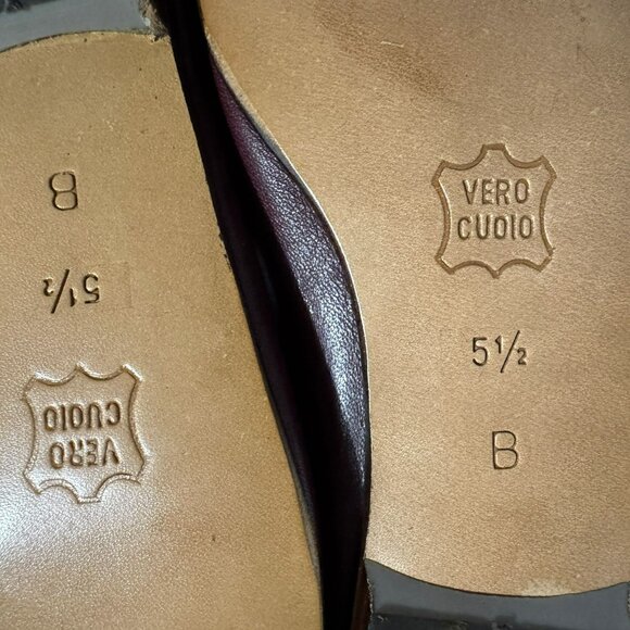 Unisa Womans Burgundy Slip-On Round Toe Leather Made in Italy Shoes 5.5B Preppy - Picture 9 of 9